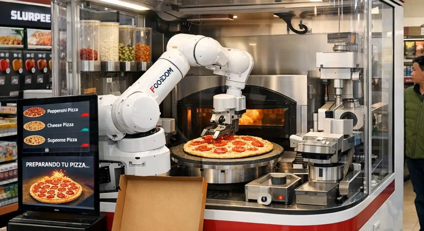 7-Eleven se asocia con Foodom para probar robots autónomos de pizza