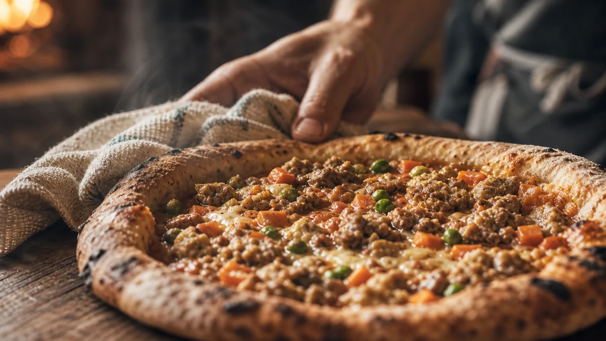 Pizzas a la leña con masa y salsa hechas en casa, ingredientes frescos. Menú especializado para perros y ambiente pet-friendly.